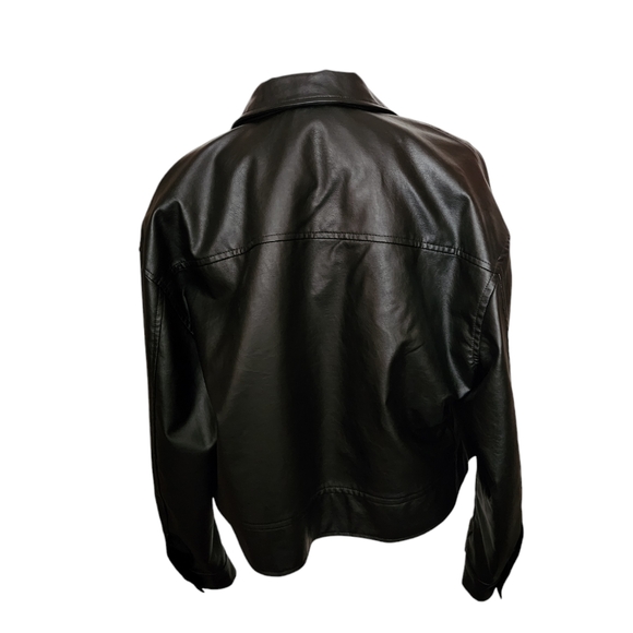 Cropped Faux Leather Jacket - Picture 4 of 6